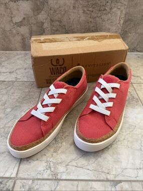 Waco Hermosa Canvas Sneakers NIB Red Size 9